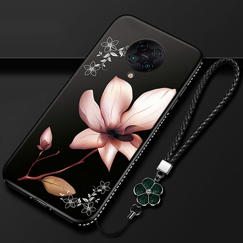 Silicone Candy Rubber Gel Flowers Soft Case Cover for Xiaomi Poco F2 Pro Black