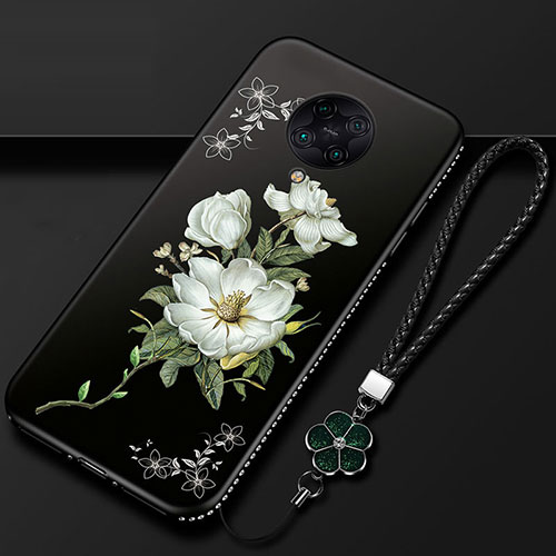 Silicone Candy Rubber Gel Flowers Soft Case Cover for Xiaomi Redmi K30 Pro 5G White