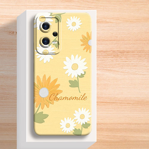 Silicone Candy Rubber Gel Flowers Soft Case Cover for Xiaomi Redmi Note 12 Explorer Yellow