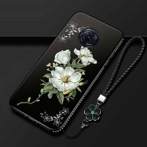 Silicone Candy Rubber Gel Flowers Soft Case Cover S01 for Vivo Nex 3 White