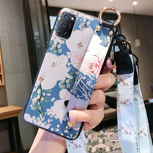 Silicone Candy Rubber Gel Flowers Soft Case Cover S02 for Oppo A72 Mixed