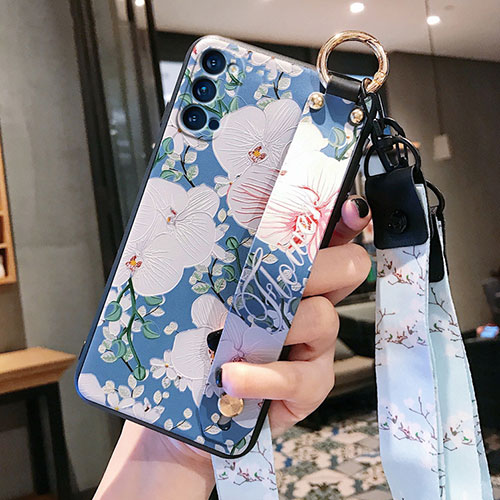 Silicone Candy Rubber Gel Flowers Soft Case Cover S03 for Oppo Reno4 5G Mixed