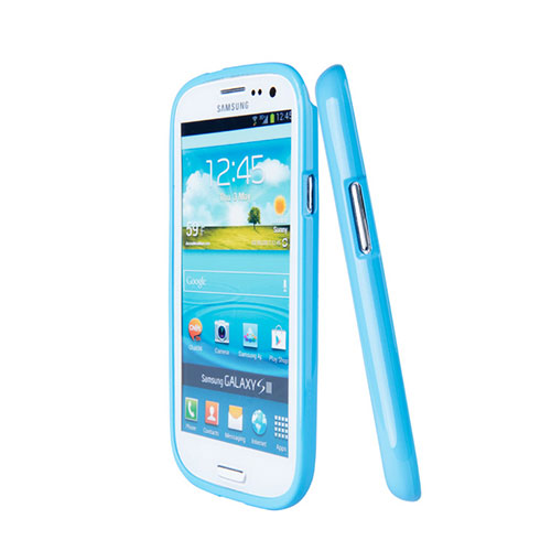 Silicone Candy Rubber Gel Soft Case for Samsung Galaxy S3 i9300 Blue