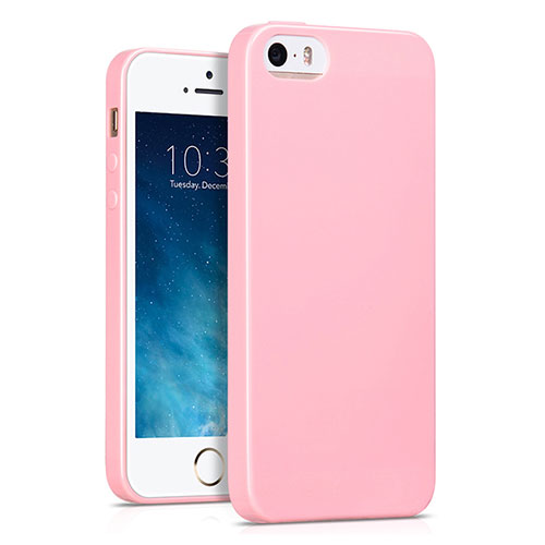 Silicone Candy Rubber Gel Soft Cover for Apple iPhone 5 Pink