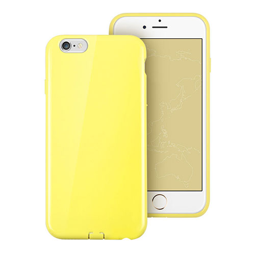 Silicone Candy Rubber Gel Soft Cover for Apple iPhone 6 Plus Yellow