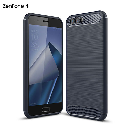 Silicone Candy Rubber Gel Soft Cover for Asus Zenfone 4 ZE554KL Blue