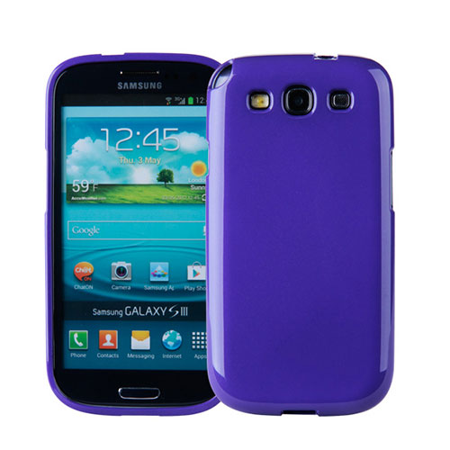 Silicone Candy Rubber Gel Soft Cover for Samsung Galaxy S3 4G i9305 Purple