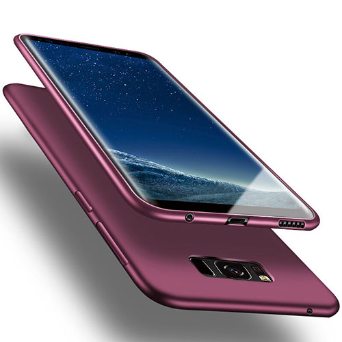 Silicone Candy Rubber Gel Soft Cover for Samsung Galaxy S8 Purple