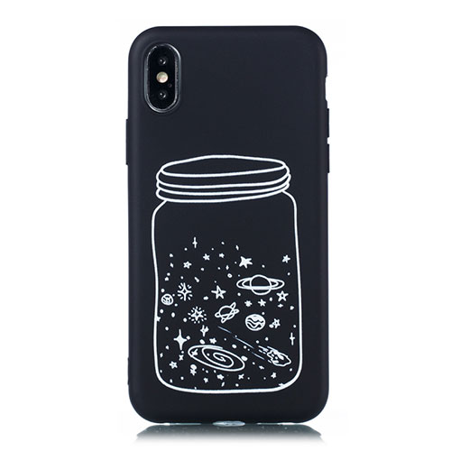 Silicone Candy Rubber Gel Starry Sky Soft Case Cover for Apple iPhone X White