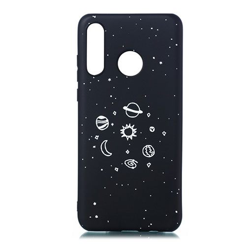 Silicone Candy Rubber Gel Starry Sky Soft Case Cover for Huawei P30 Lite XL Black