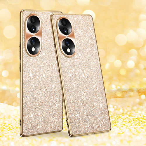 Silicone Candy Rubber TPU Bling-Bling Soft Case Cover GS1 for Huawei Honor 70 5G Gold