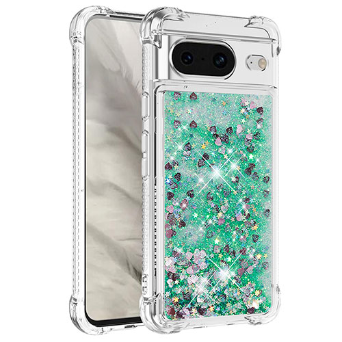 Silicone Candy Rubber TPU Bling-Bling Soft Case Cover S01 for Google Pixel 8 5G Green