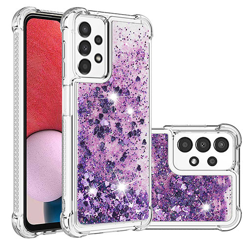 Silicone Candy Rubber TPU Bling-Bling Soft Case Cover S01 for Samsung Galaxy A13 4G Purple
