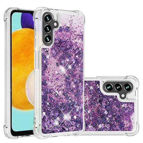 Silicone Candy Rubber TPU Bling-Bling Soft Case Cover S01 for Samsung Galaxy A13 5G Purple