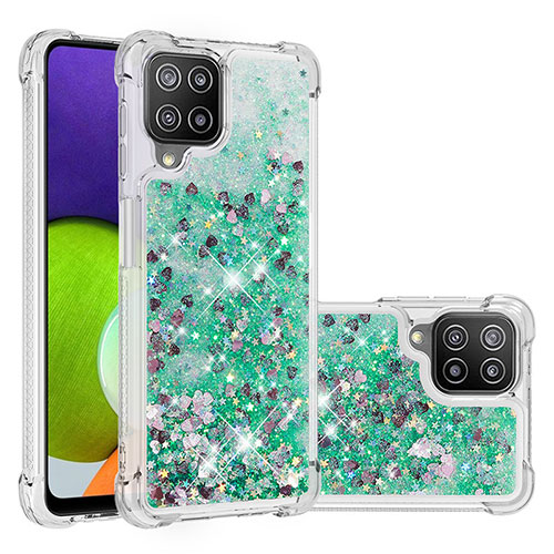 Silicone Candy Rubber TPU Bling-Bling Soft Case Cover S01 for Samsung Galaxy A22 4G Green