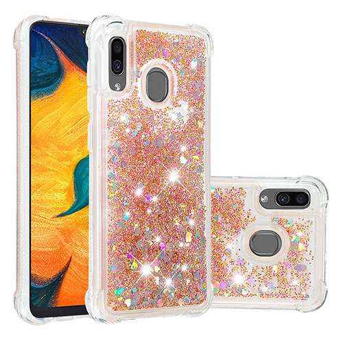 Silicone Candy Rubber TPU Bling-Bling Soft Case Cover S01 for Samsung Galaxy A30 Gold