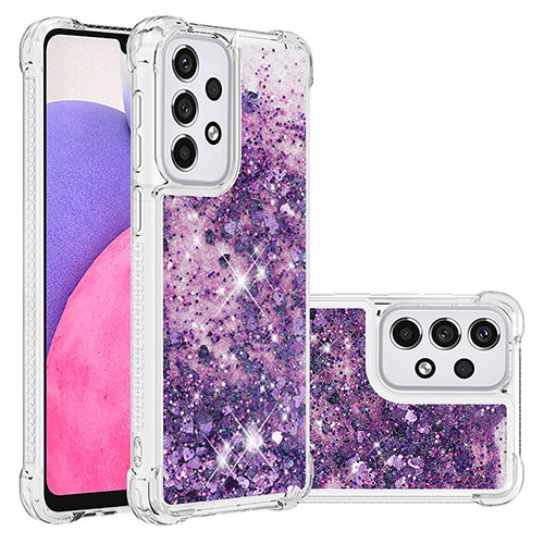 Silicone Candy Rubber TPU Bling-Bling Soft Case Cover S01 for Samsung Galaxy A33 5G Purple