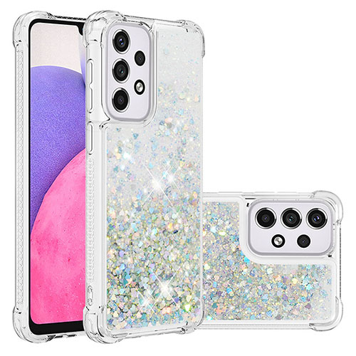 Silicone Candy Rubber TPU Bling-Bling Soft Case Cover S01 for Samsung Galaxy A33 5G Silver