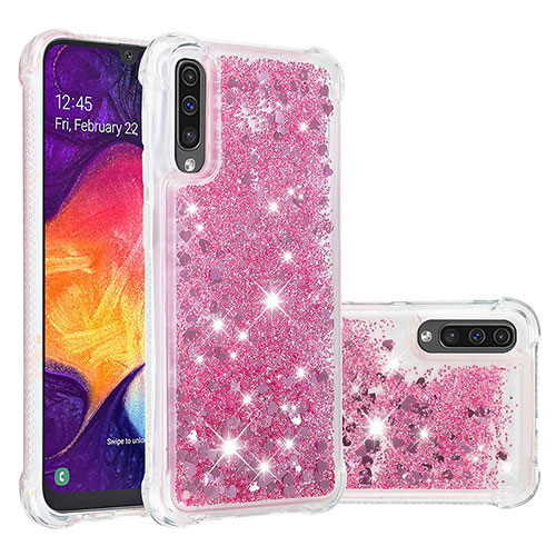 Silicone Candy Rubber TPU Bling-Bling Soft Case Cover S01 for Samsung Galaxy A50 Red