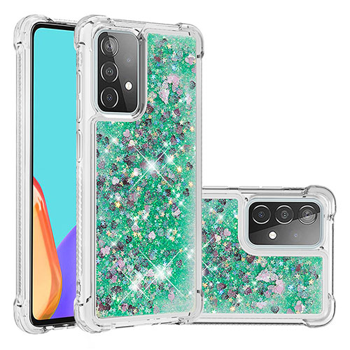 Silicone Candy Rubber TPU Bling-Bling Soft Case Cover S01 for Samsung Galaxy A52 4G Green