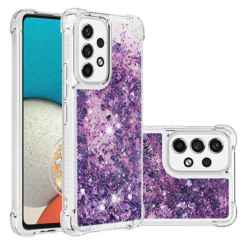 Silicone Candy Rubber TPU Bling-Bling Soft Case Cover S01 for Samsung Galaxy A53 5G Purple