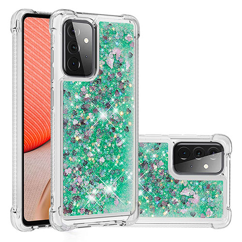Silicone Candy Rubber TPU Bling-Bling Soft Case Cover S01 for Samsung Galaxy A72 4G Green