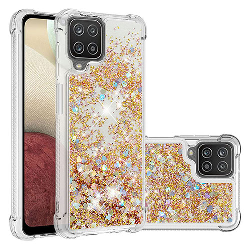 Silicone Candy Rubber TPU Bling-Bling Soft Case Cover S01 for Samsung Galaxy M12 Gold