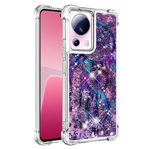 Silicone Candy Rubber TPU Bling-Bling Soft Case Cover S01 for Xiaomi Civi 2 5G Purple