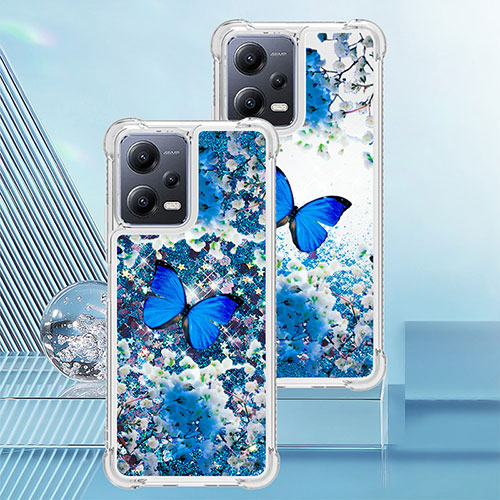 Silicone Candy Rubber TPU Bling-Bling Soft Case Cover S01 for Xiaomi Poco X5 5G Blue