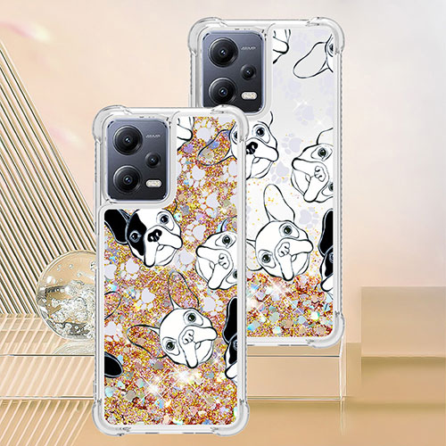 Silicone Candy Rubber TPU Bling-Bling Soft Case Cover S01 for Xiaomi Poco X5 5G Gold