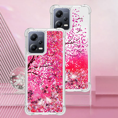 Silicone Candy Rubber TPU Bling-Bling Soft Case Cover S01 for Xiaomi Poco X5 5G Hot Pink