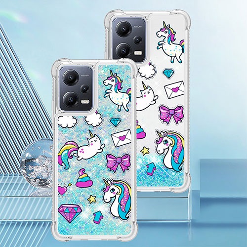 Silicone Candy Rubber TPU Bling-Bling Soft Case Cover S01 for Xiaomi Poco X5 5G Sky Blue