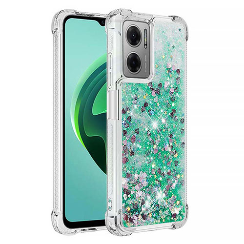 Silicone Candy Rubber TPU Bling-Bling Soft Case Cover S01 for Xiaomi Redmi Note 11E 5G Green