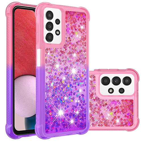 Silicone Candy Rubber TPU Bling-Bling Soft Case Cover S02 for Samsung Galaxy A13 4G Hot Pink