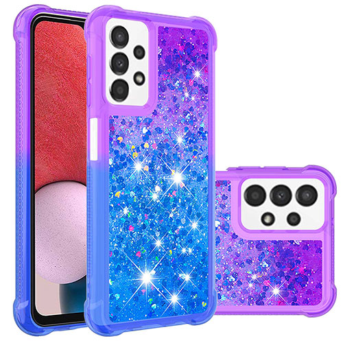 Silicone Candy Rubber TPU Bling-Bling Soft Case Cover S02 for Samsung Galaxy A13 4G Purple