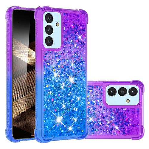 Silicone Candy Rubber TPU Bling-Bling Soft Case Cover S02 for Samsung Galaxy A15 4G Purple