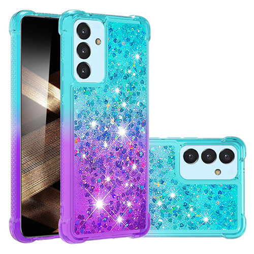 Silicone Candy Rubber TPU Bling-Bling Soft Case Cover S02 for Samsung Galaxy A15 4G Sky Blue