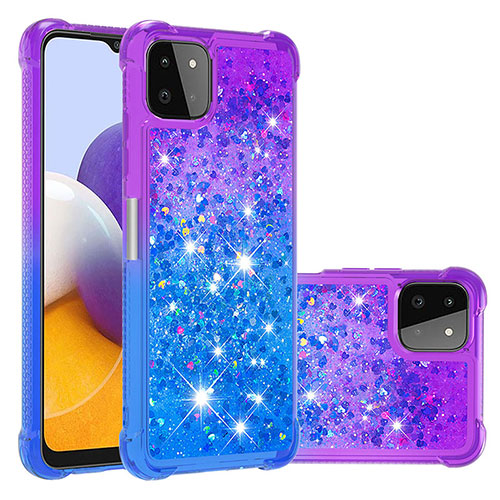 Silicone Candy Rubber TPU Bling-Bling Soft Case Cover S02 for Samsung Galaxy A22s 5G Purple