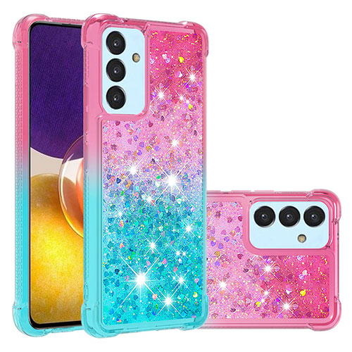 Silicone Candy Rubber TPU Bling-Bling Soft Case Cover S02 for Samsung Galaxy A24 4G Pink