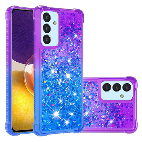 Silicone Candy Rubber TPU Bling-Bling Soft Case Cover S02 for Samsung Galaxy A24 4G Purple