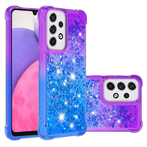 Silicone Candy Rubber TPU Bling-Bling Soft Case Cover S02 for Samsung Galaxy A33 5G Purple