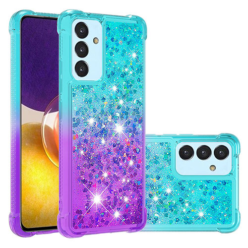 Silicone Candy Rubber TPU Bling-Bling Soft Case Cover S02 for Samsung Galaxy A34 5G Sky Blue