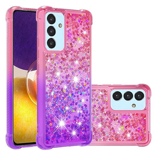 Silicone Candy Rubber TPU Bling-Bling Soft Case Cover S02 for Samsung Galaxy A54 5G Hot Pink