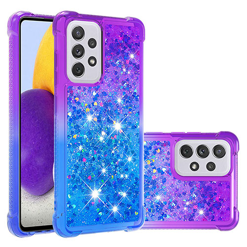 Silicone Candy Rubber TPU Bling-Bling Soft Case Cover S02 for Samsung Galaxy A73 5G Purple