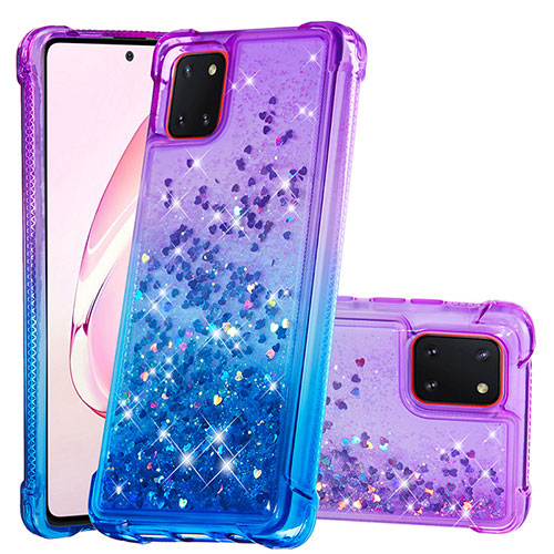 Silicone Candy Rubber TPU Bling-Bling Soft Case Cover S02 for Samsung Galaxy A81 Purple