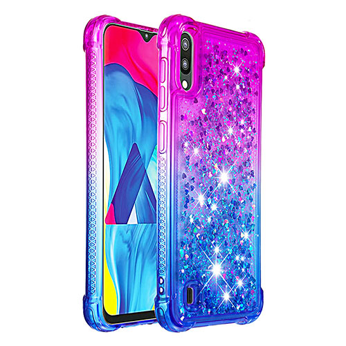 Silicone Candy Rubber TPU Bling-Bling Soft Case Cover S02 for Samsung Galaxy M10 Purple