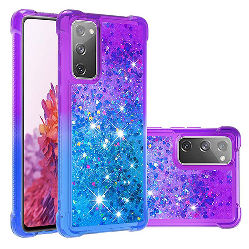 Silicone Candy Rubber TPU Bling-Bling Soft Case Cover S02 for Samsung Galaxy S20 FE 4G Purple