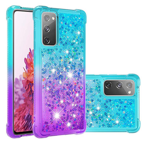 Silicone Candy Rubber TPU Bling-Bling Soft Case Cover S02 for Samsung Galaxy S20 FE 4G Sky Blue