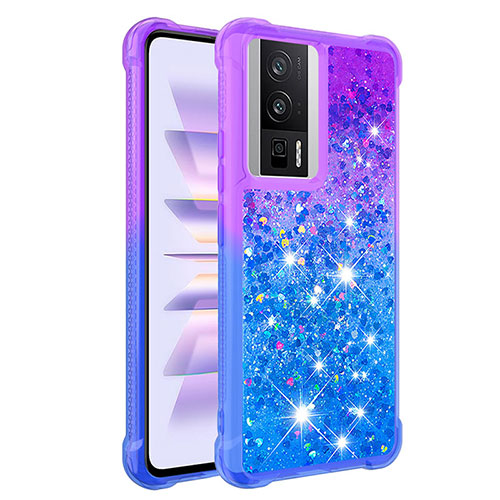 Silicone Candy Rubber TPU Bling-Bling Soft Case Cover S02 for Xiaomi Poco F5 Pro 5G Purple