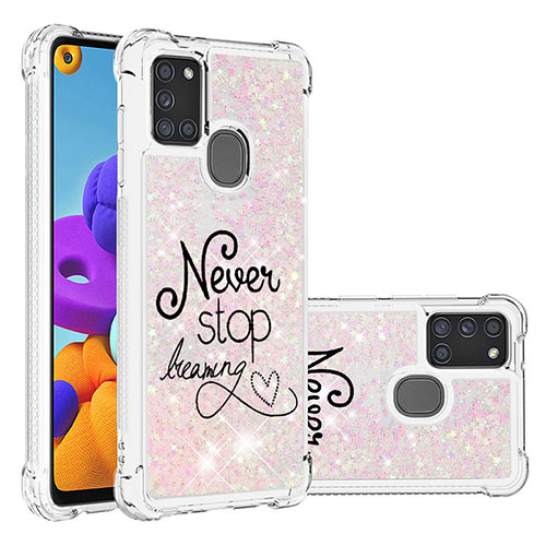 Silicone Candy Rubber TPU Bling-Bling Soft Case Cover S03 for Samsung Galaxy A21s Mixed